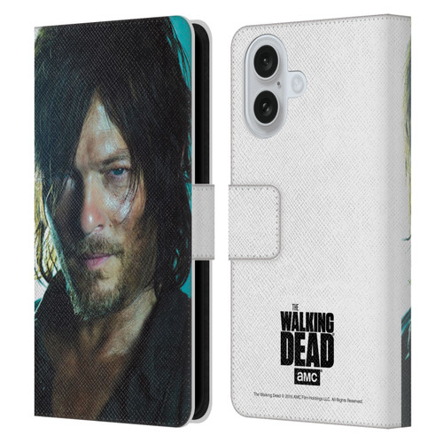 AMC The Walking Dead Characters Daryl Leather Book Wallet Case Cover For Apple iPhone 16