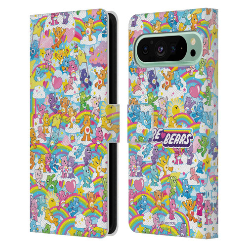 Care Bears 40th Anniversary Rainbow Leather Book Wallet Case Cover For Google Pixel 9 Pro XL Care Bears 40th Anniversary Rainbow Leather Book Wallet Case Cover For Google Pixel 9 Pro XL