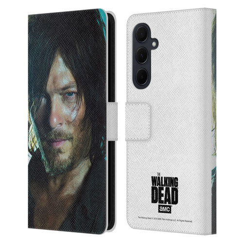 AMC The Walking Dead Characters Daryl Leather Book Wallet Case Cover For Samsung Galaxy A35 5G