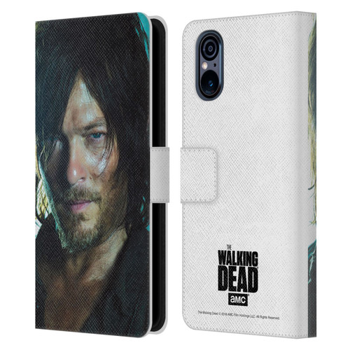 AMC The Walking Dead Characters Daryl Leather Book Wallet Case Cover For Sony Xperia 5 V 5G