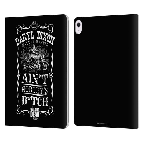 AMC The Walking Dead Daryl Dixon Biker Art Motorcycle Black White Leather Book Wallet Case Cover For Apple iPad Air 13 2024