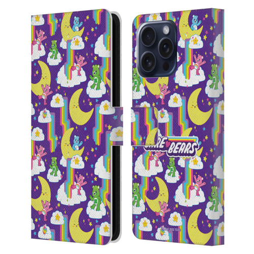 Care Bears 40th Anniversary Rainbow Falls Leather Book Wallet Case Cover For Apple iPhone 16 Pro Max