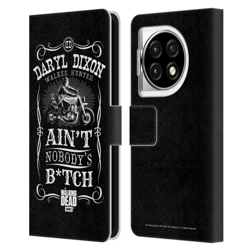 AMC The Walking Dead Daryl Dixon Biker Art Motorcycle Black White Leather Book Wallet Case Cover For OPPO OnePlus Ace 3 5G