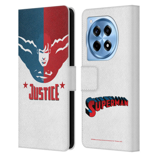 Superman DC Comics Character Art Justice Leather Book Wallet Case Cover For OnePlus 12R