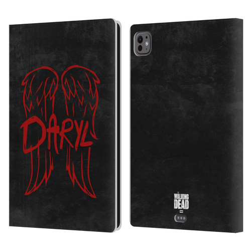 AMC The Walking Dead Daryl Dixon Iconic Wings Logo Leather Book Wallet Case Cover For Apple iPad Pro 11 M4 2024