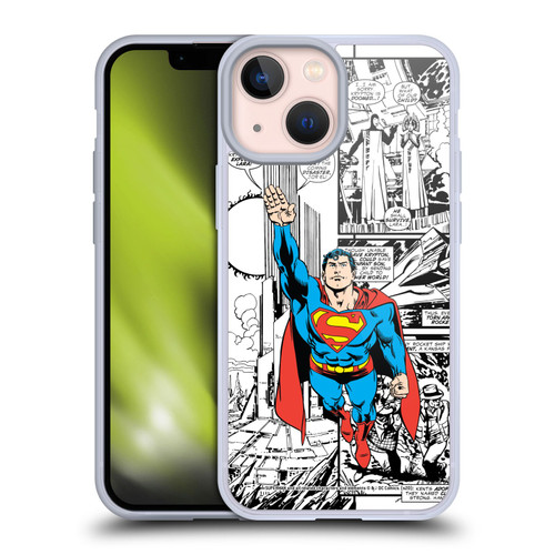 Superman DC Comics Comicbook Art Flight Soft Gel Case for Apple iPhone 13 Mini & MagSafe