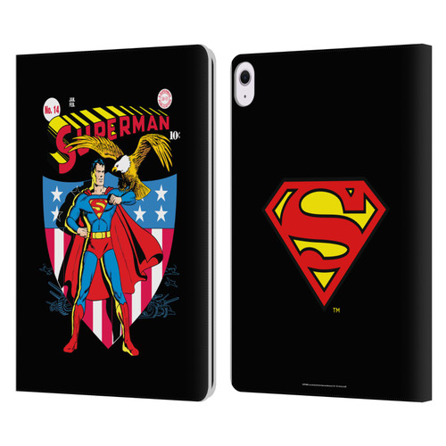 Superman DC Comics Famous Comic Book Covers Number 14 Leather Book Wallet Case Cover For Apple iPad Air 13 2024