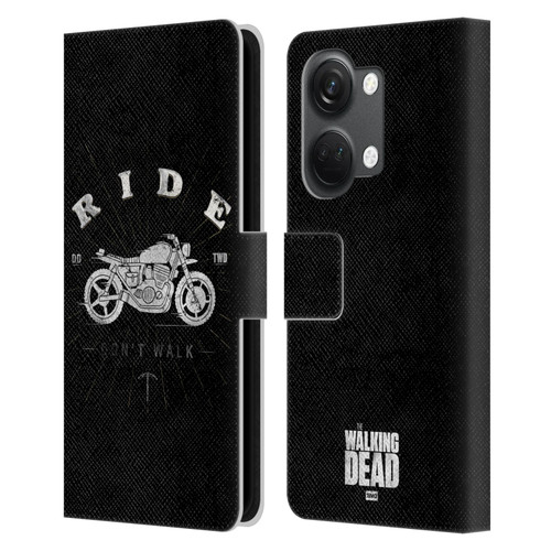 AMC The Walking Dead Daryl Dixon Iconic Ride Don't Walk Leather Book Wallet Case Cover For OnePlus Nord 3 5G