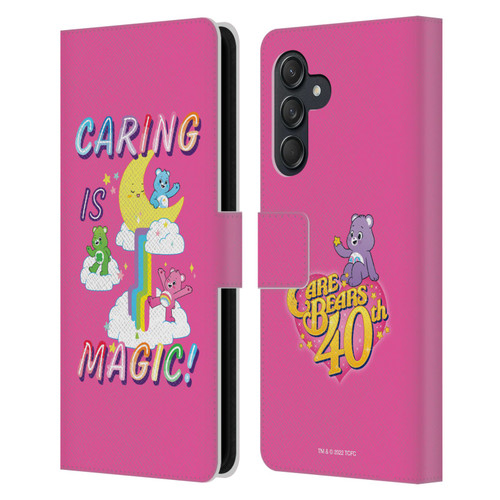 Care Bears 40th Anniversary Caring Is Magic Leather Book Wallet Case Cover For Samsung Galaxy M55 5G