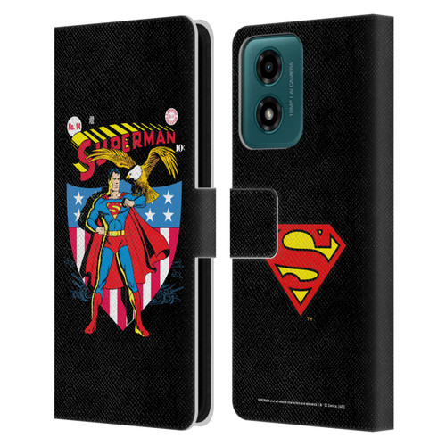 Superman DC Comics Famous Comic Book Covers Number 14 Leather Book Wallet Case Cover For Motorola Moto G04/G04s/G24 4G