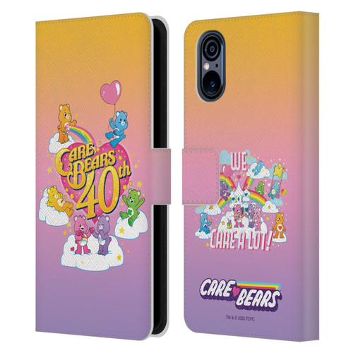Care Bears 40th Anniversary Celebrate Leather Book Wallet Case Cover For Sony Xperia 5 V 5G