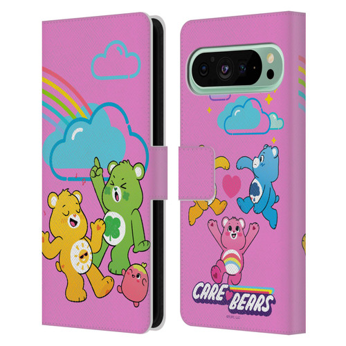 Care Bears Characters Funshine, Cheer And Grumpy Group Leather Book Wallet Case Cover For Google Pixel 9 Pro XL