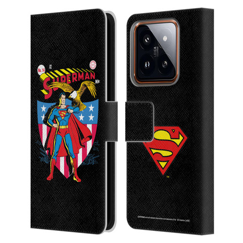 Superman DC Comics Famous Comic Book Covers Number 14 Leather Book Wallet Case Cover For Xiaomi 14