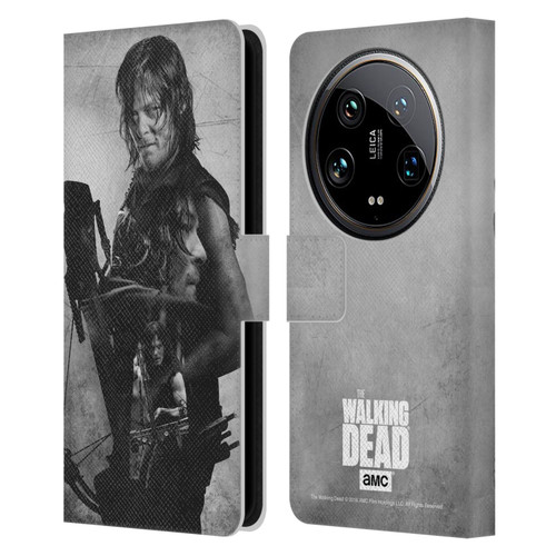 AMC The Walking Dead Double Exposure Daryl Leather Book Wallet Case Cover For Xiaomi 14 Ultra