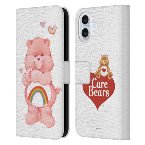Care Bears Classic Cheer Leather Book Wallet Case Cover For Apple iPhone 16 Plus