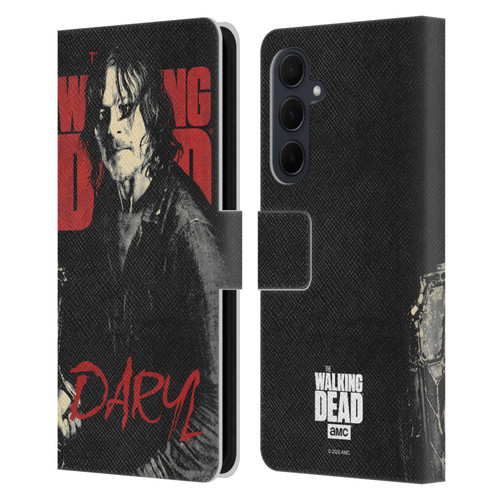 AMC The Walking Dead Season 10 Character Portraits Daryl Leather Book Wallet Case Cover For Samsung Galaxy A35 5G