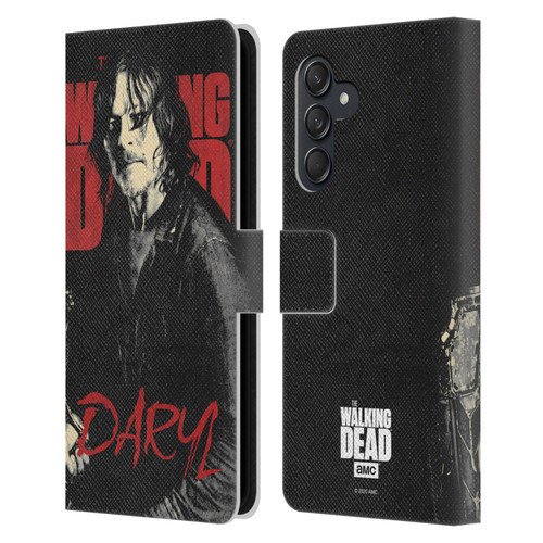 AMC The Walking Dead Season 10 Character Portraits Daryl Leather Book Wallet Case Cover For Samsung Galaxy M55 5G