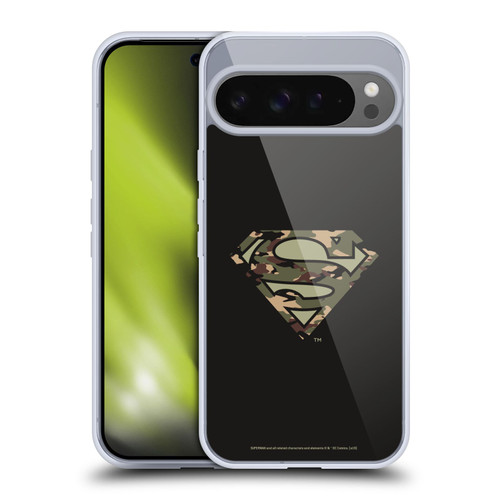 Superman DC Comics Logos Camouflage Soft Gel Case for Google Pixel 9 Pro XL