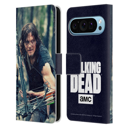 AMC The Walking Dead Daryl Dixon Lurk Leather Book Wallet Case Cover For Google Pixel 9 / Pixel 9 Pro