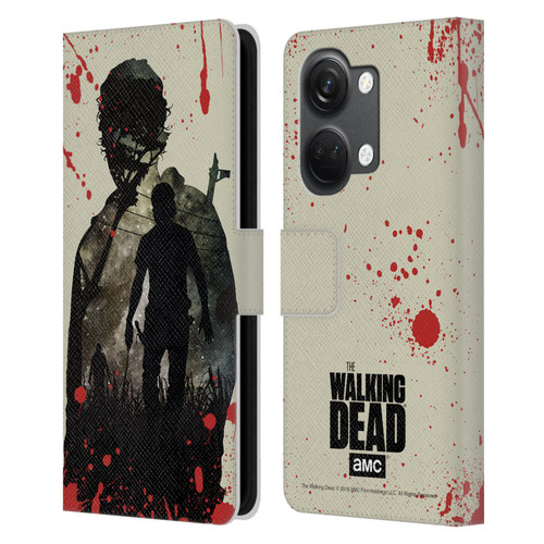 AMC The Walking Dead Silhouettes Rick Leather Book Wallet Case Cover For OnePlus Nord 3 5G