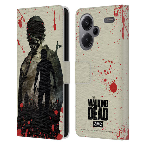 AMC The Walking Dead Silhouettes Rick Leather Book Wallet Case Cover For Xiaomi Redmi Note 13 Pro Plus 5G