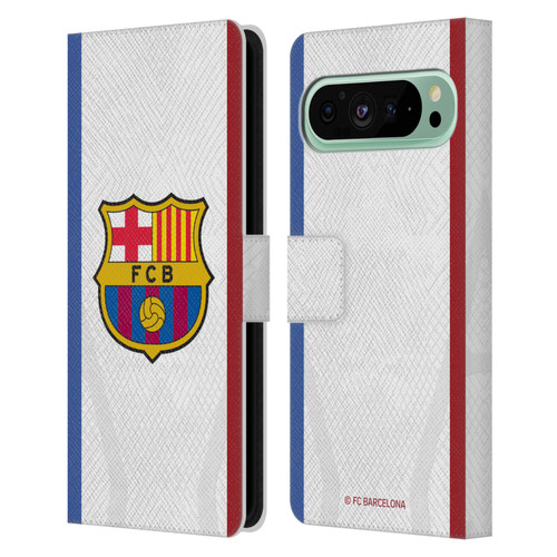 FC Barcelona 2023/24 Crest Kit Away Leather Book Wallet Case Cover For Google Pixel 9 Pro XL