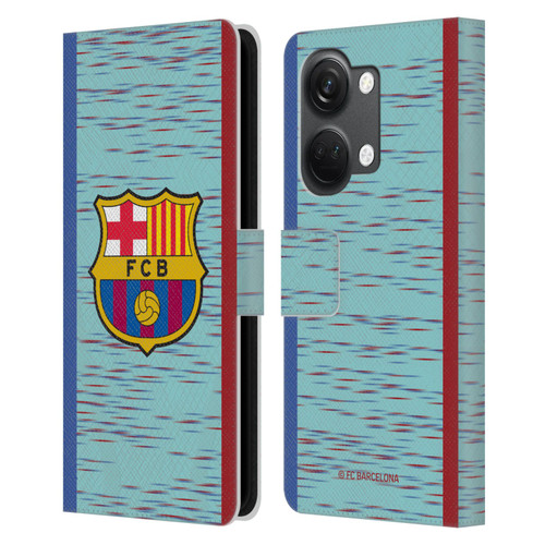FC Barcelona 2023/24 Crest Kit Third Leather Book Wallet Case Cover For OnePlus Nord 3 5G