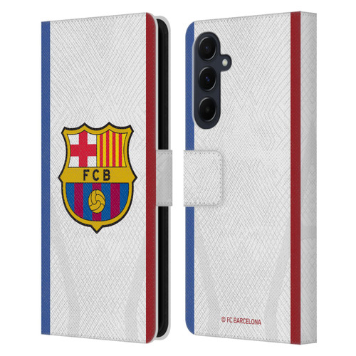 FC Barcelona 2023/24 Crest Kit Away Leather Book Wallet Case Cover For Samsung Galaxy A55 5G