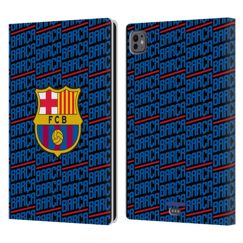 FC Barcelona Crest Patterns Barca Leather Book Wallet Case Cover For Apple iPad Pro 11 M4 2024