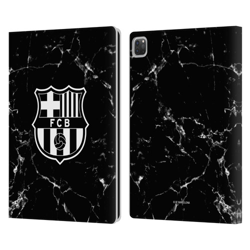 FC Barcelona Crest Patterns Black Marble Leather Book Wallet Case Cover For Apple iPad Pro 13 M4 2024