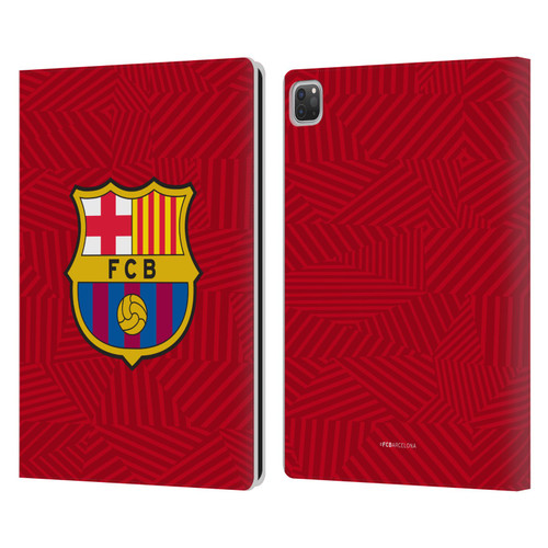FC Barcelona Crest Red Leather Book Wallet Case Cover For Apple iPad Pro 13 M4 2024