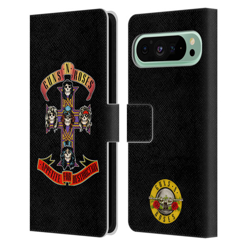 Guns N' Roses Key Art Appetite For Destruction Leather Book Wallet Case Cover For Google Pixel 9 Pro XL