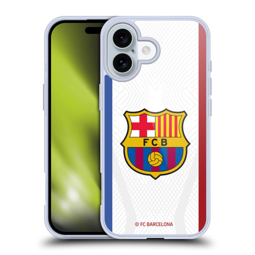 FC Barcelona 2023/24 Crest Kit Away Soft Gel Case for Apple iPhone 16