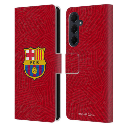 FC Barcelona Crest Red Leather Book Wallet Case Cover For Samsung Galaxy A35 5G