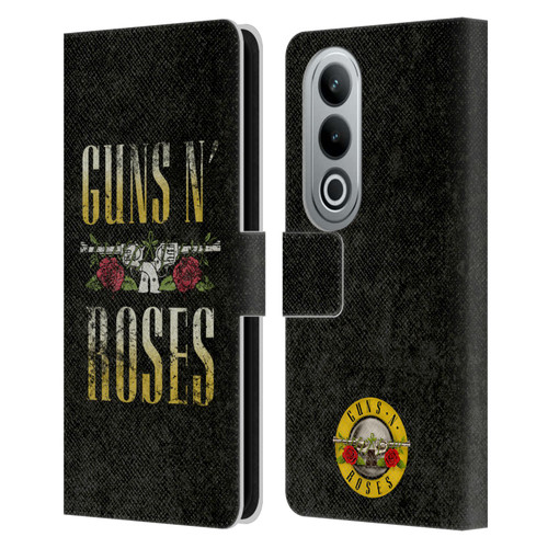 Guns N' Roses Key Art Text Logo Pistol Leather Book Wallet Case Cover For OPPO OnePlus Ace 3V 5G