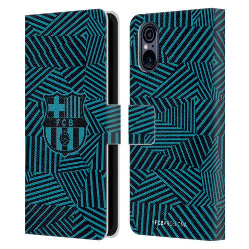 FC Barcelona Crest Black Leather Book Wallet Case Cover For Sony Xperia 5 V 5G