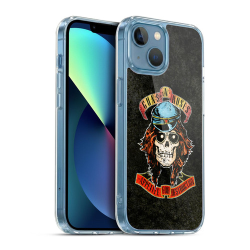 Guns N' Roses Vintage Rose Soft Gel Case for Apple iPhone 13 Mini