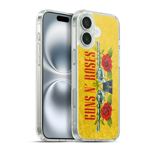 Guns N' Roses Vintage Pistols Soft Gel Case for Apple iPhone 16 Plus