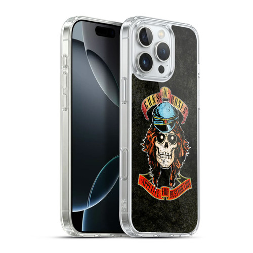 Guns N' Roses Vintage Rose Soft Gel Case for Apple iPhone 16 Pro Max