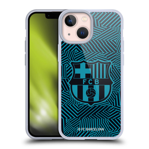 FC Barcelona Crest Black Soft Gel Case for Apple iPhone 13 Mini