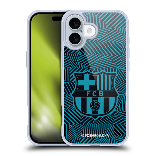 FC Barcelona Crest Black Soft Gel Case for Apple iPhone 16