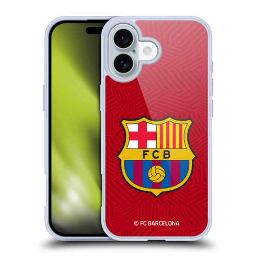 FC Barcelona Crest Red Soft Gel Case for Apple iPhone 16 & MagSafe