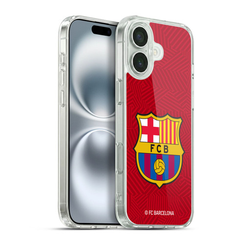 FC Barcelona Crest Red Soft Gel Case for Apple iPhone 16 Plus & MagSafe