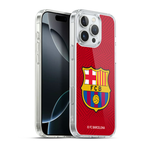 FC Barcelona Crest Red Soft Gel Case for Apple iPhone 16 Pro Max & MagSafe