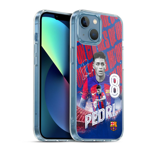 FC Barcelona 2023/24 First Team Pedri Soft Gel Case for Apple iPhone 13 Mini & MagSafe