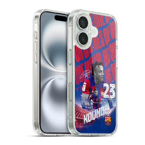 FC Barcelona 2023/24 First Team Jules Koundé Soft Gel Case for Apple iPhone 16 & MagSafe