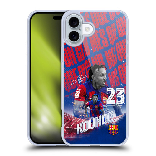 FC Barcelona 2023/24 First Team Jules Koundé Soft Gel Case for Apple iPhone 16 Plus & MagSafe