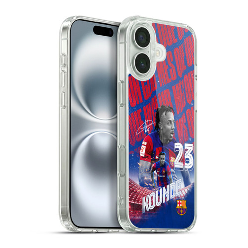 FC Barcelona 2023/24 First Team Jules Koundé Soft Gel Case for Apple iPhone 16 Plus & MagSafe