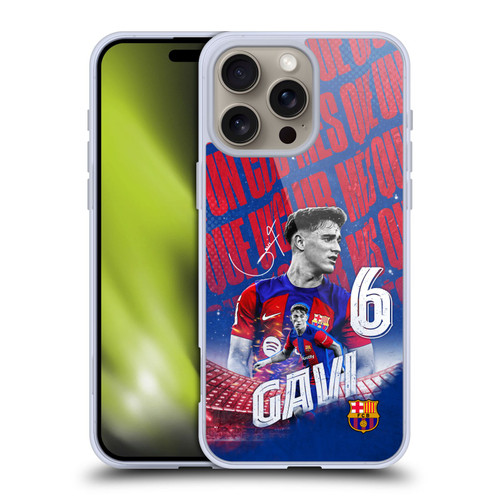 FC Barcelona 2023/24 First Team Gavi Soft Gel Case for Apple iPhone 16 Pro Max & MagSafe