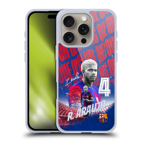 FC Barcelona 2023/24 First Team Ronald Araújo Soft Gel Case for Apple iPhone 16 Pro & MagSafe